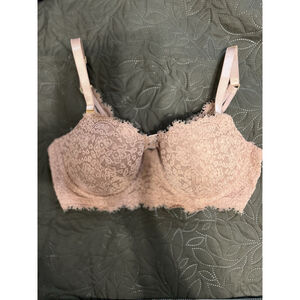 AERIE rose pink lace push up underwire bra size‎ 32D Womens Intimates